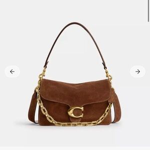 Coach Brown Suede Chain Tabby Shoulder Bag